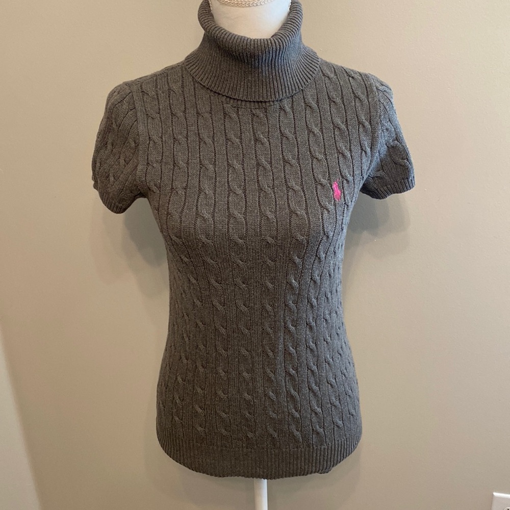Ralph Lauren Cable knit short sleeve turtleneck